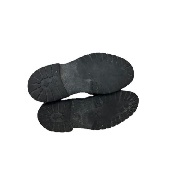 H&M Black Combat Boots Faux Leather Mens 10.5 - Picture 4 of 8